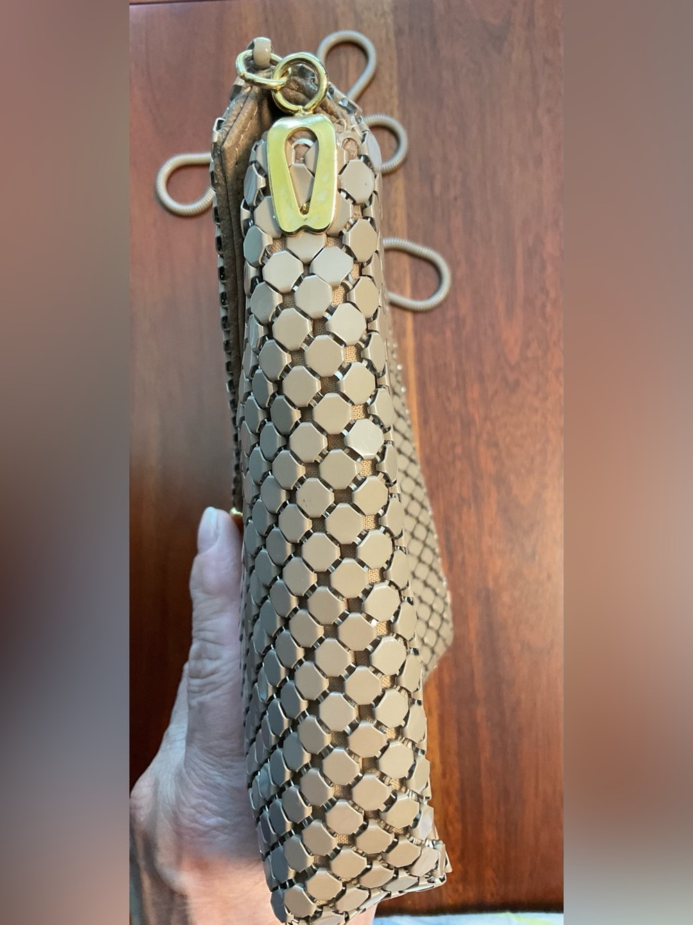 1980s Chainmail Crossbody Aluminum Mesh Shoulder Bag - Picture 3 of 13